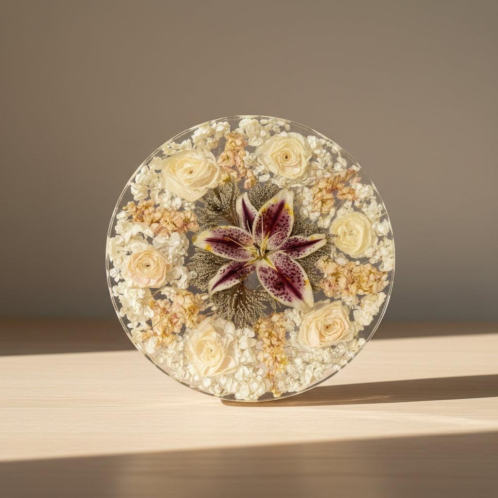 Resin Flower Preservation Lazy Susan 18" - Wedding Bouquet Keepsake