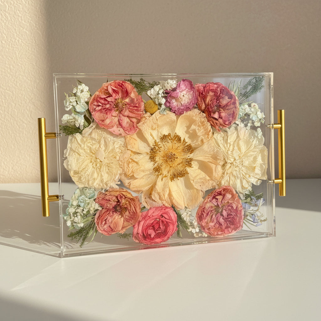 RESIN TRAY WITH HANDLES