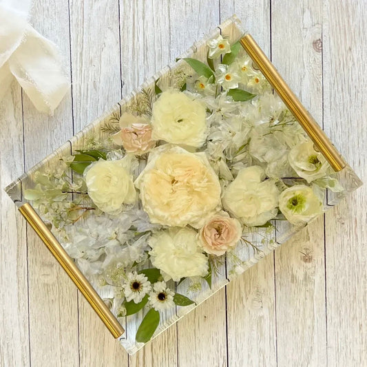 RESIN TRAY WITH HANDLES