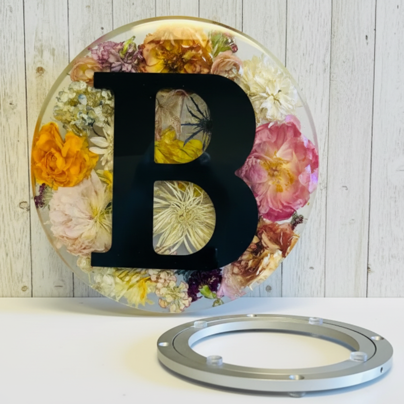 Resin Flower Preservation Lazy Susan 18" - Wedding Bouquet Keepsake