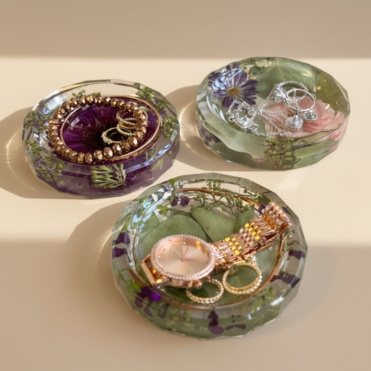 Resin Ring Dish Flower Preservation Keepsake