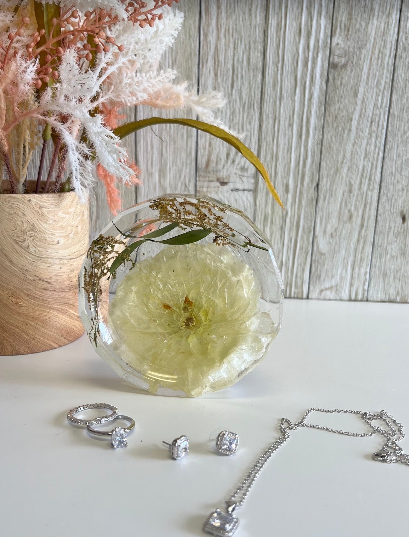 Resin Ring Dish Flower Preservation Keepsake