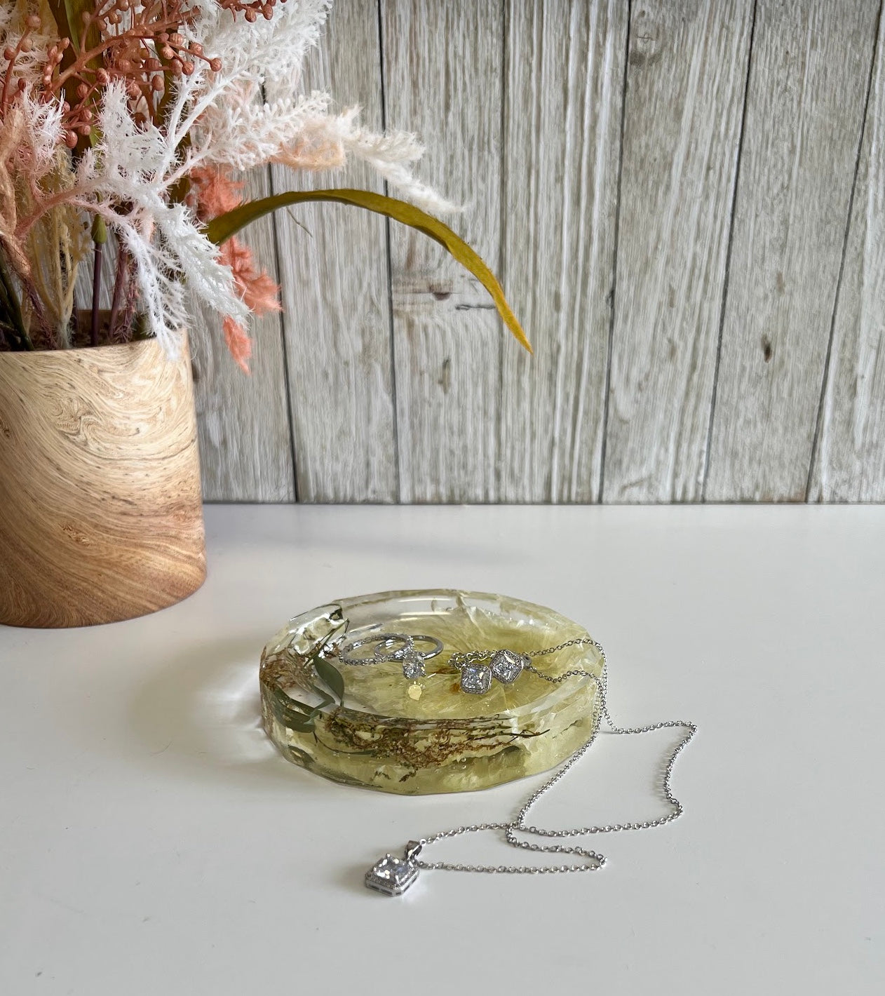 Resin Ring Dish Flower Preservation Keepsake
