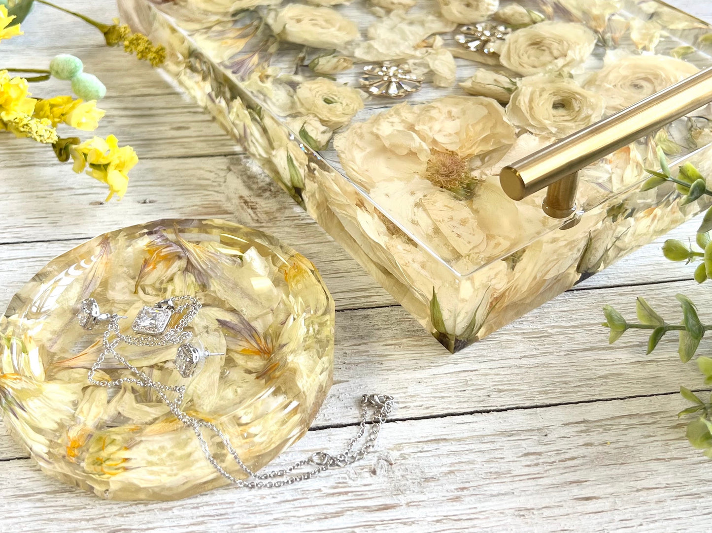 Resin Ring Dish Flower Preservation Keepsake