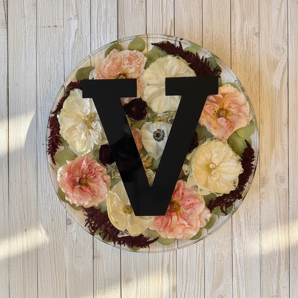 Resin Flower Preservation Lazy Susan 18" - Wedding Bouquet Keepsake