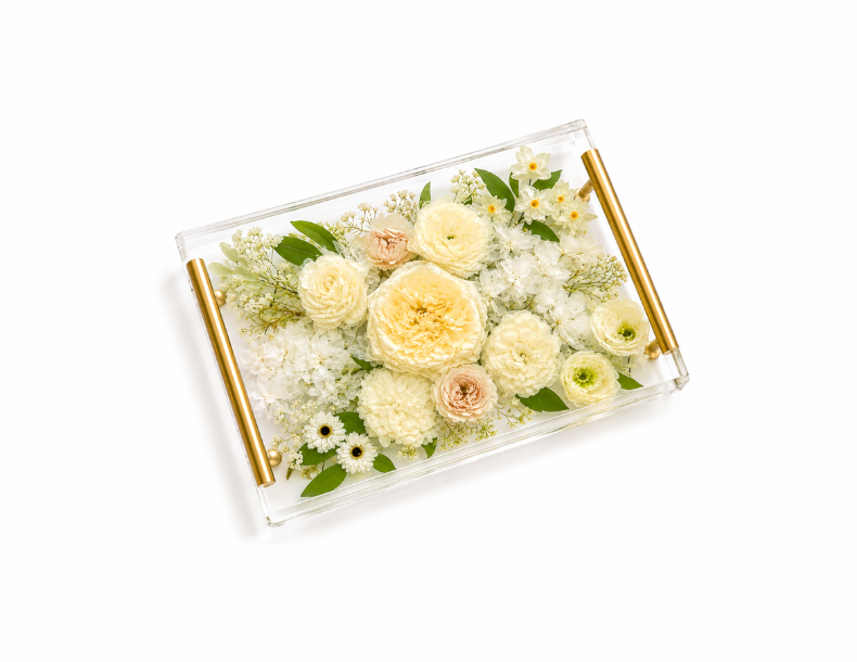 Resin Flower Preservation Tray 11" - Wedding Bouquet Keepsake