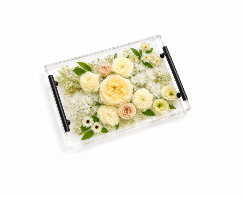 Resin Flower Preservation Tray 11" - Wedding Bouquet Keepsake