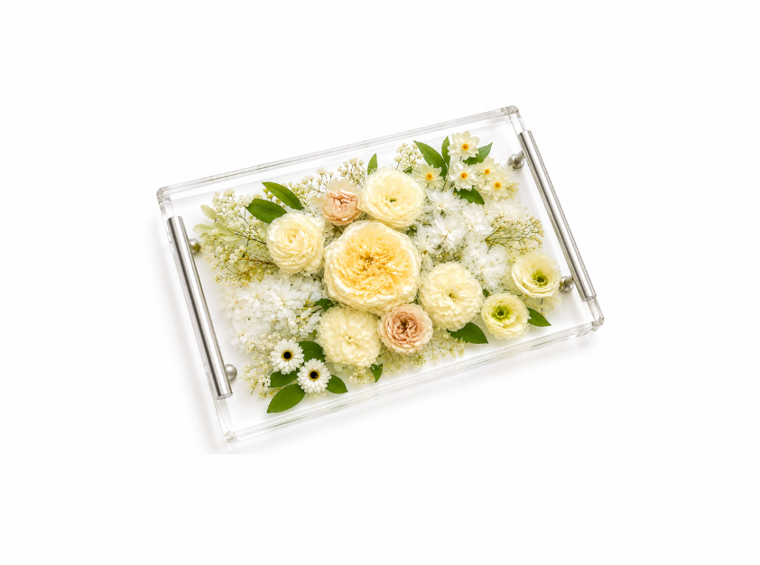 Resin Flower Preservation Tray 11" - Wedding Bouquet Keepsake