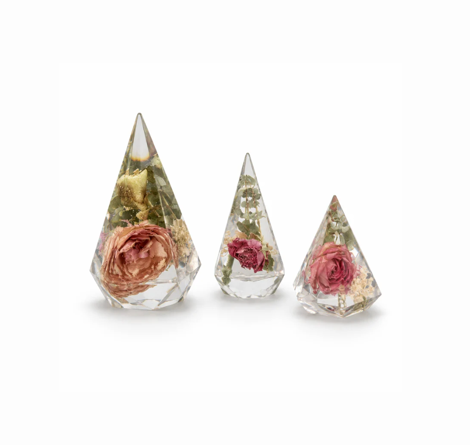 Resin Flower Preservation Ring Tree Sets