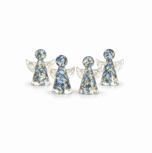 Resin Flower Preservation Angel Paperweights (4 PK)