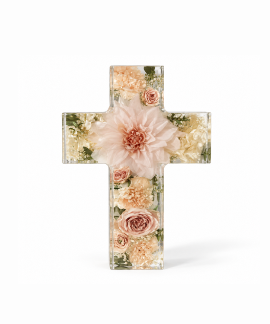 Resin Flower Preservation Large Cross